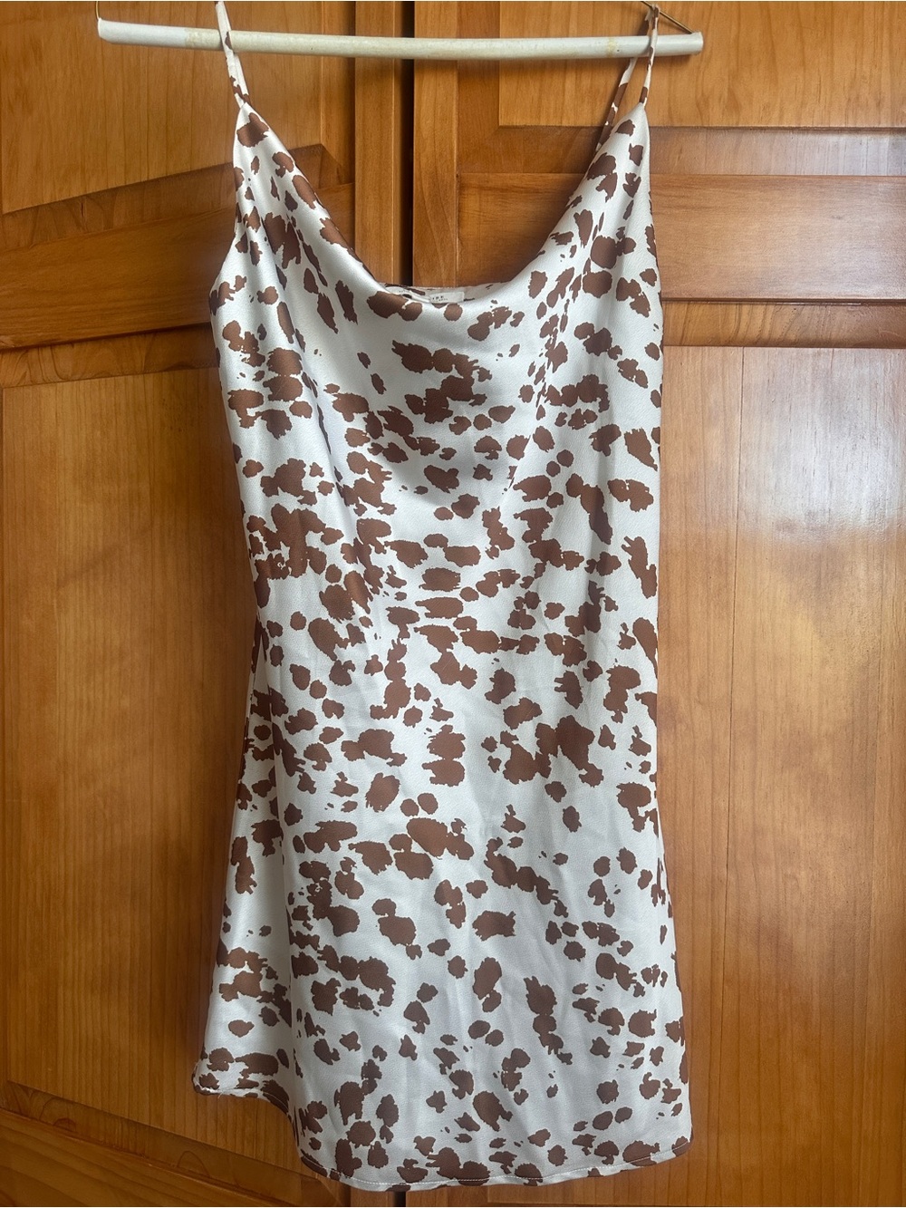 12th Tribe Ventura Cow Print Slip Dress Small